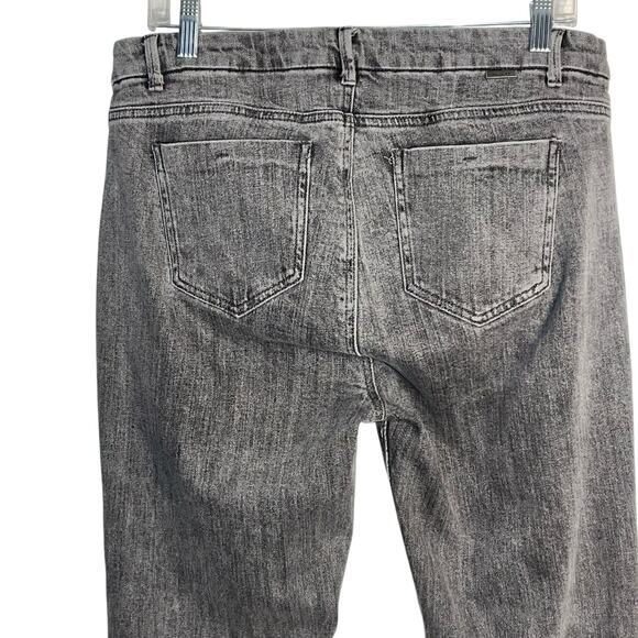 Tractr Gray Flare Jeans Women’s Size 10/30 Raw Hem High Rise Stretch Denim - Picture 4 of 9